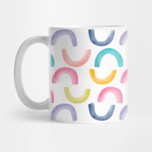 Rainbow Curves Pattern | Watercolour Mug